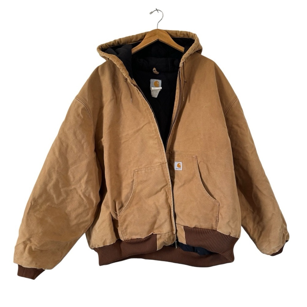 Carhartt J140 BRN Hooded Coat Lined Insulated‎ Work Wear Street Wear Mens 4XL
